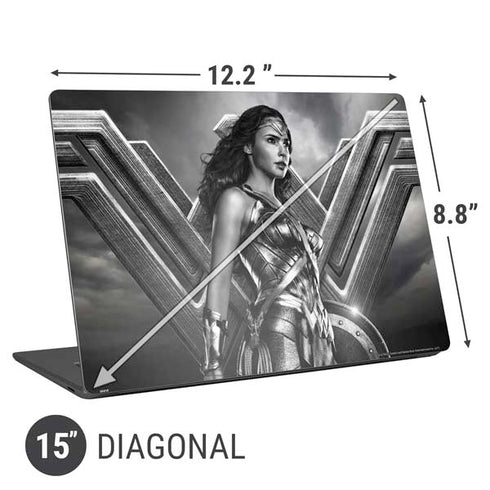 The Justice League (2017) Wonder Woman Poster Universal Laptop 15in (12.2 x 8.8in) Skin