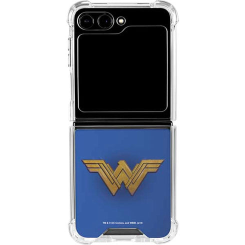 DC Comics Wonder Woman Movie Emblem Galaxy Z Flip5 5G Clear Case