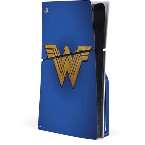 DC Comics Wonder Woman Movie Emblem PS5 Slim Disk Console Skin