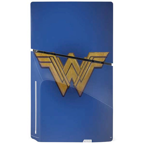DC Comics Wonder Woman Movie Emblem PS5 Slim Disk Console Skin