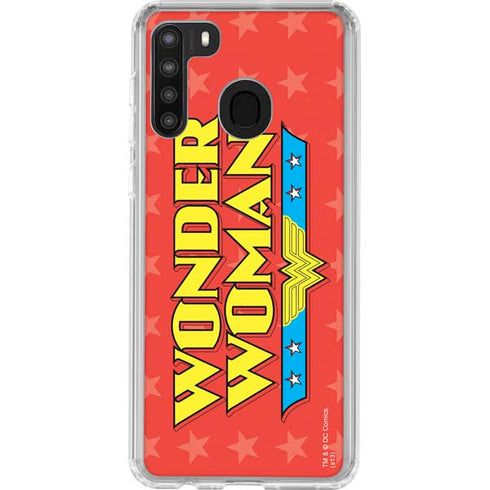 DC Comics Wonder Woman Logo Galaxy A21 Clear Case