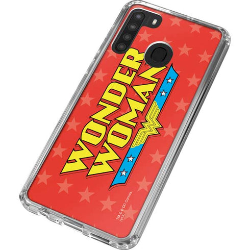 DC Comics Wonder Woman Logo Galaxy A21 Clear Case