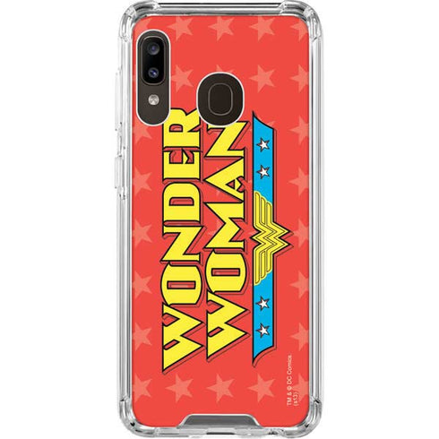 DC Comics Wonder Woman Logo Galaxy A30 Clear Case