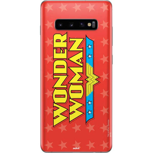 DC Comics Wonder Woman Logo Galaxy S10 Plus Skin