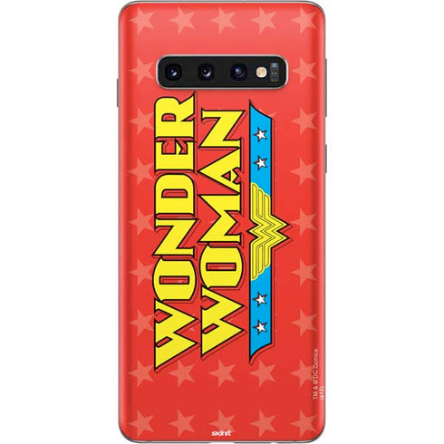 DC Comics Wonder Woman Logo Galaxy S10 Skin