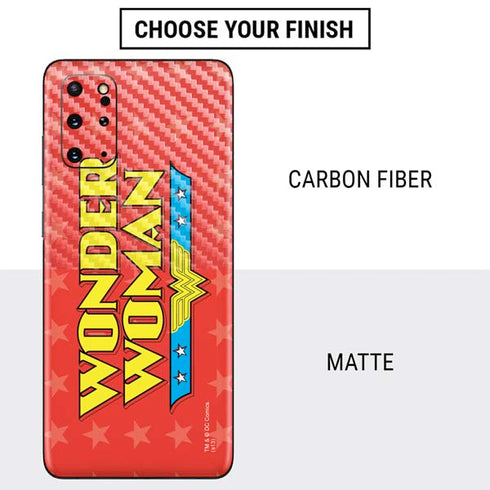 DC Comics Wonder Woman Logo Galaxy S20 Plus Skin