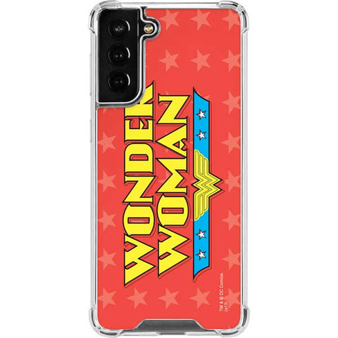 DC Comics Wonder Woman Logo Galaxy S21 FE Clear Case