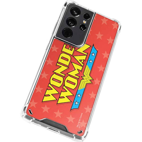 DC Comics Wonder Woman Logo Galaxy S21 Ultra 5G Clear Case