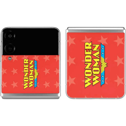 DC Comics Wonder Woman Logo Galaxy Z Flip4 5G Skin