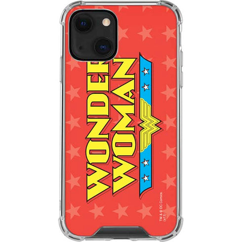 DC Comics Wonder Woman Logo iPhone 14 Plus Clear Case