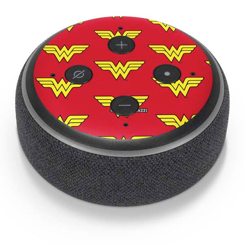 DC Comics Wonder Woman Logo Pattern Amazon Echo Dot Skin