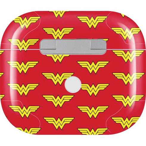 DC Comics Wonder Woman Logo Pattern Apple AirPods (3rd Gen 2021) Skin