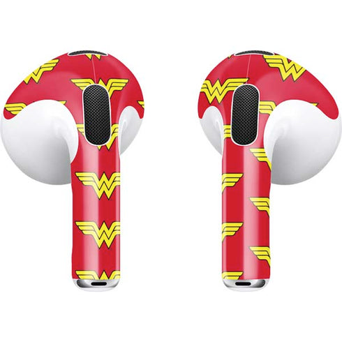 DC Comics Wonder Woman Logo Pattern Apple AirPods (3rd Gen 2021) Skin