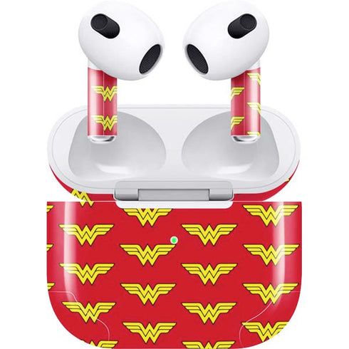 DC Comics Wonder Woman Logo Pattern Apple AirPods (3rd Gen 2021) Skin