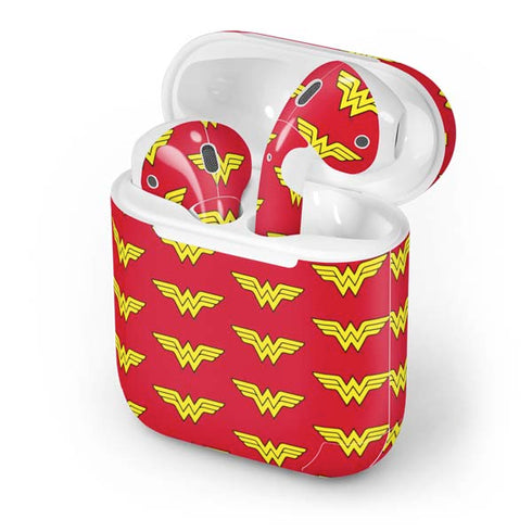 DC Comics Wonder Woman Logo Pattern Apple AirPods Skin