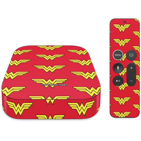 DC Comics Wonder Woman Logo Pattern Apple TV Skin