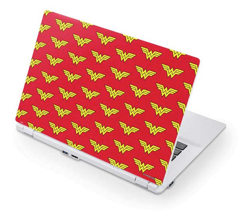 DC Comics Wonder Woman Logo Pattern Acer Chromebook Skin
