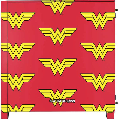 DC Comics Wonder Woman Logo Pattern Corsair 4000D Tempered Glass Mid-Tower ATX Case Skin