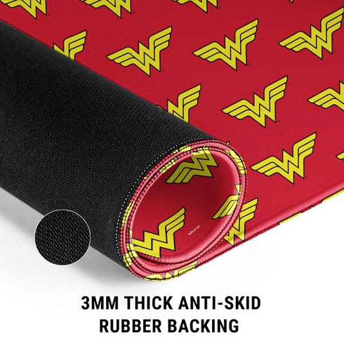 DC Comics Wonder Woman Logo Pattern Gaming Mouse Pad