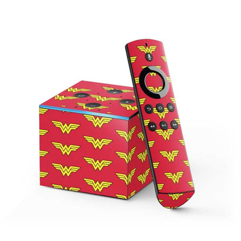 DC Comics Wonder Woman Logo Pattern Fire TV Cube Skin