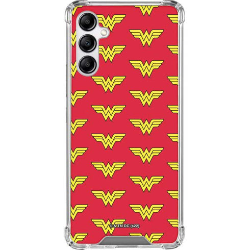 DC Comics Wonder Woman Logo Pattern Galaxy A14 5G Clear Case