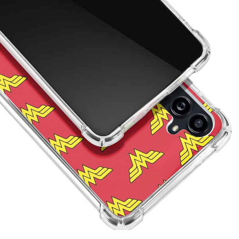 DC Comics Wonder Woman Logo Pattern Galaxy A54 5G Clear Case