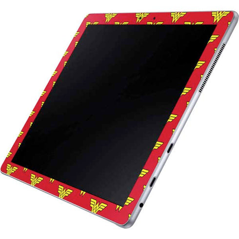 DC Comics Wonder Woman Logo Pattern Galaxy Book 12in Skin