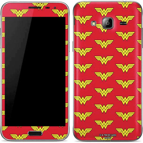 DC Comics Wonder Woman Logo Pattern Galaxy J3 Skin