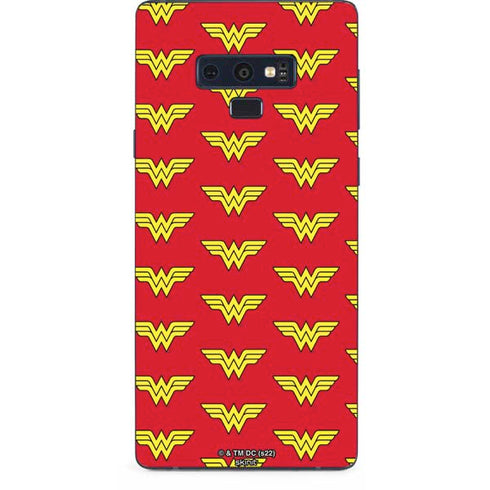 DC Comics Wonder Woman Logo Pattern Galaxy Note 9 Skin