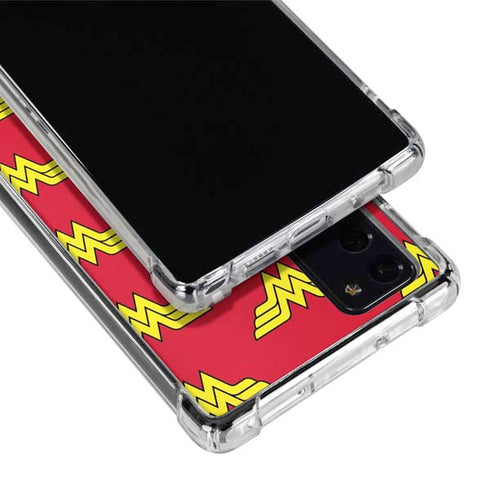 DC Comics Wonder Woman Logo Pattern Galaxy Note20 5G Clear Case