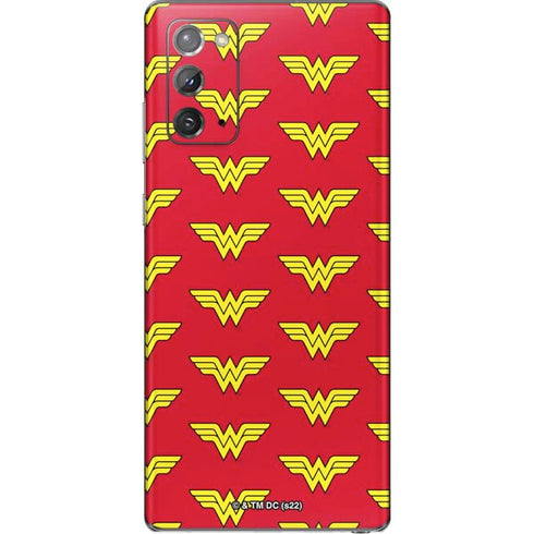 DC Comics Wonder Woman Logo Pattern Galaxy Note20 5G Skin