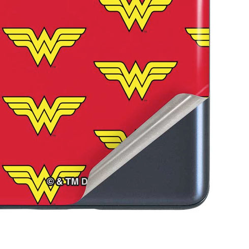 DC Comics Wonder Woman Logo Pattern Galaxy S20 Fan Edition Skin