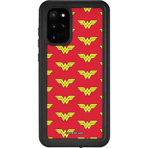 DC Comics Wonder Woman Logo Pattern Galaxy S20 Plus Waterproof Case