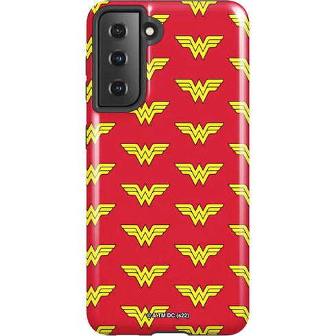 DC Comics Wonder Woman Logo Pattern Galaxy S21 5G Pro Case