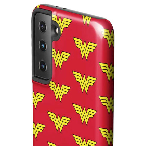 DC Comics Wonder Woman Logo Pattern Galaxy S21 Plus 5G Pro Case