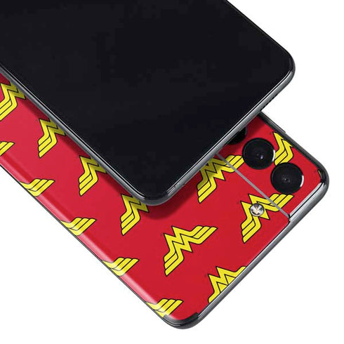 DC Comics Wonder Woman Logo Pattern Galaxy S21 Plus 5G Skin