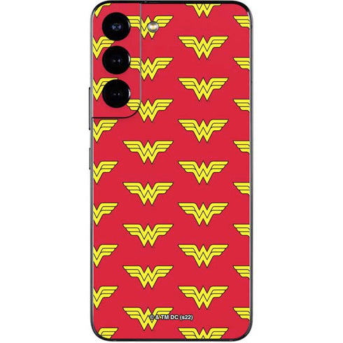 DC Comics Wonder Woman Logo Pattern Galaxy S22 Skin
