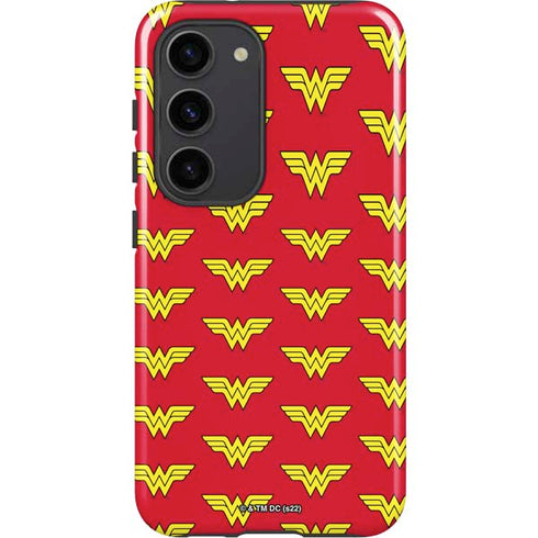 DC Comics Wonder Woman Logo Pattern Galaxy S23 Pro Case