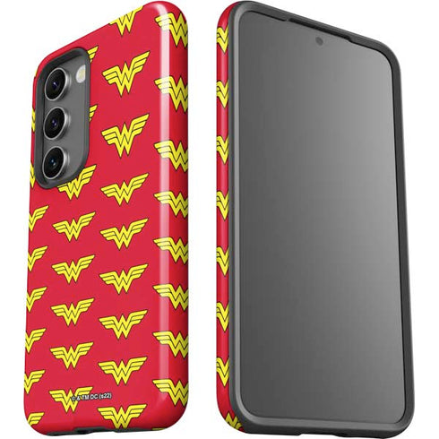DC Comics Wonder Woman Logo Pattern Galaxy S23 Pro Case