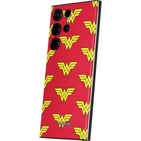 DC Comics Wonder Woman Logo Pattern Galaxy S23 Ultra Skin