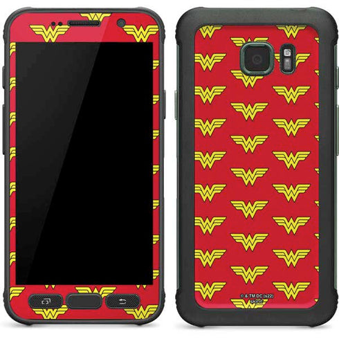 DC Comics Wonder Woman Logo Pattern Galaxy S7 Active Skin