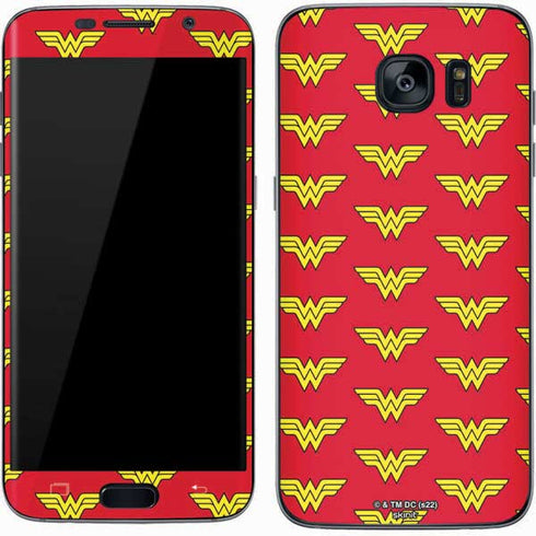 DC Comics Wonder Woman Logo Pattern Galaxy S7 Skin