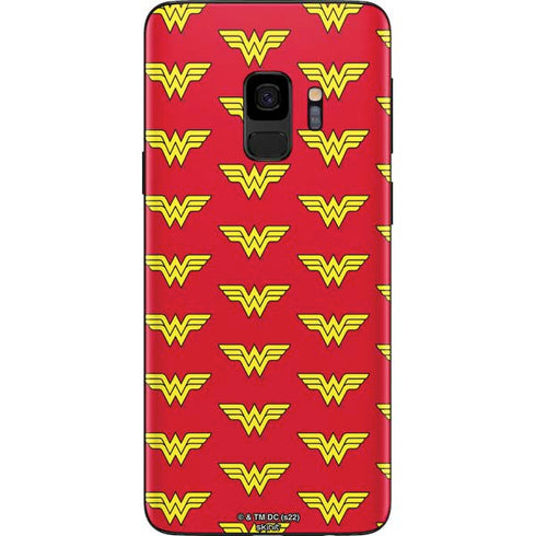 DC Comics Wonder Woman Logo Pattern Galaxy S9 Skin