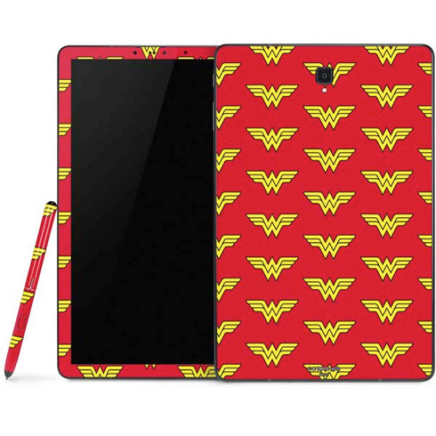 DC Comics Wonder Woman Logo Pattern Samsung Galaxy Tab Skin
