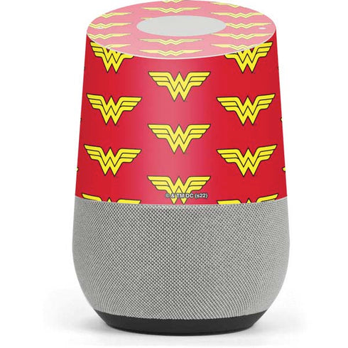 DC Comics Wonder Woman Logo Pattern Google Home Skin