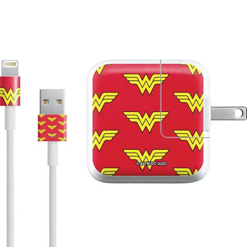 DC Comics Wonder Woman Logo Pattern iPad Charger (10W USB) Skin