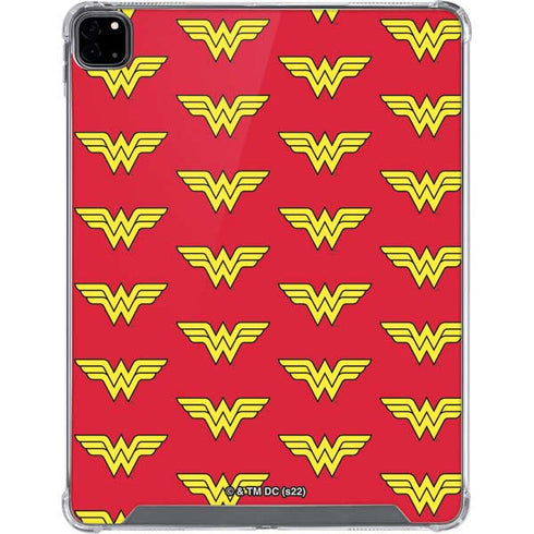 DC Comics Wonder Woman Logo Pattern iPad Pro 12.9in (2020) Clear Case