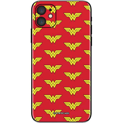 DC Comics Wonder Woman Logo Pattern iPhone 11 Skin