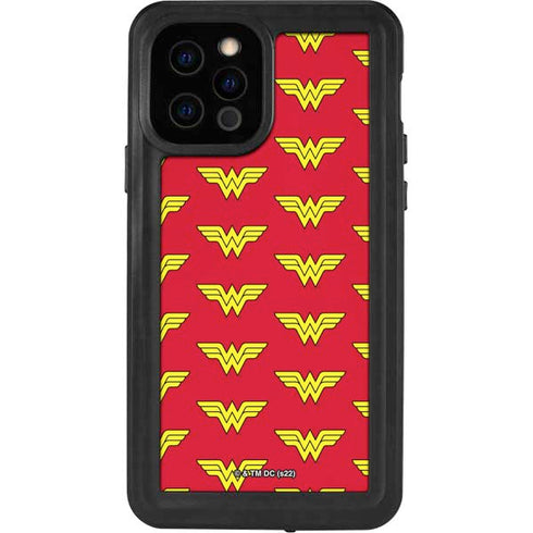 DC Comics Wonder Woman Logo Pattern iPhone 12 Pro Waterproof Case
