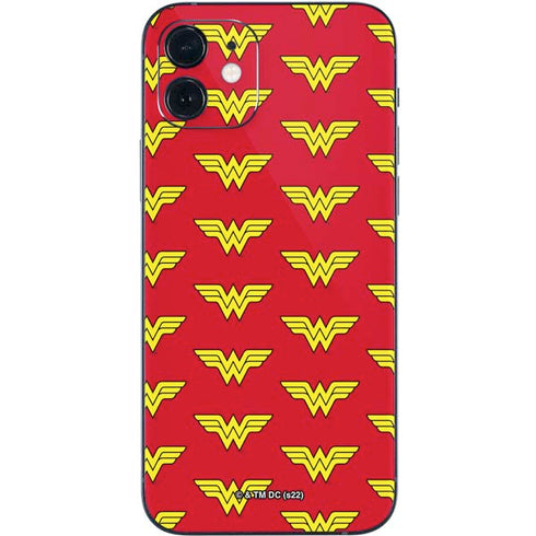 DC Comics Wonder Woman Logo Pattern iPhone 12 Skin